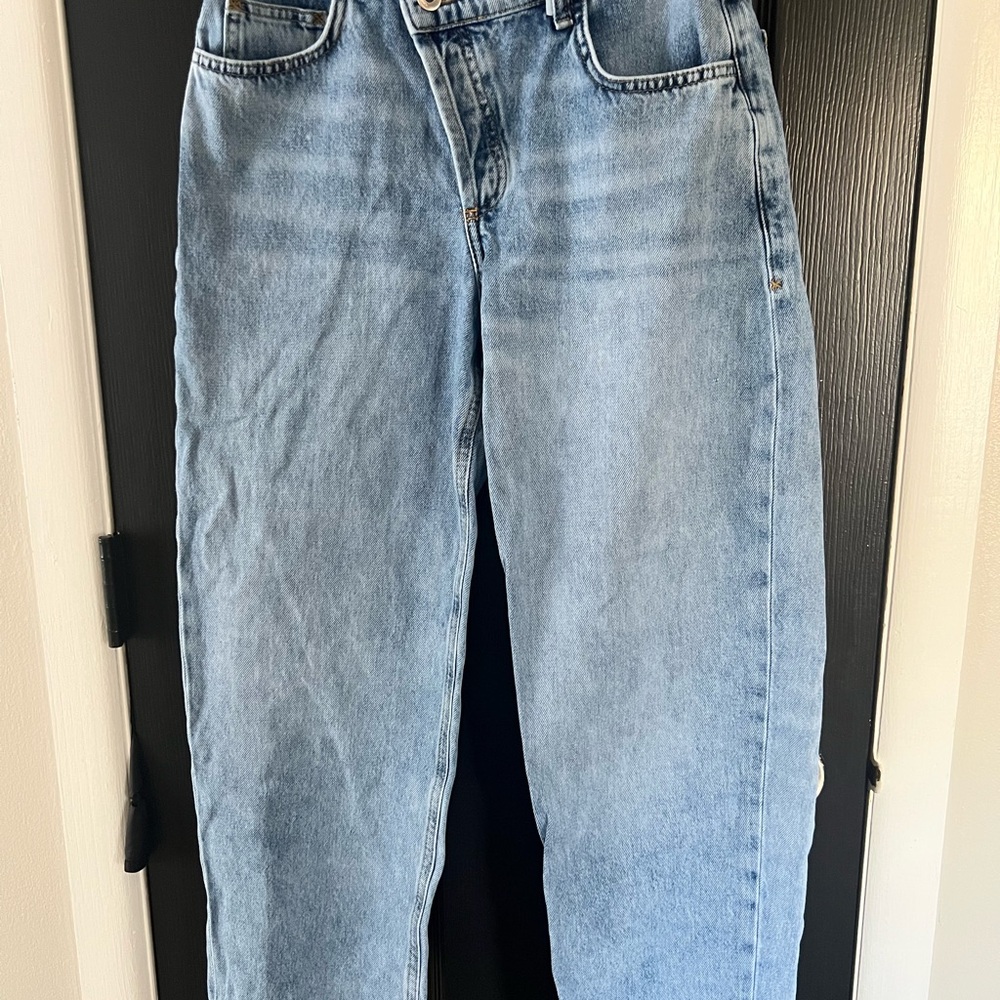 ASOS Petite High Rise Light Blue Jeans